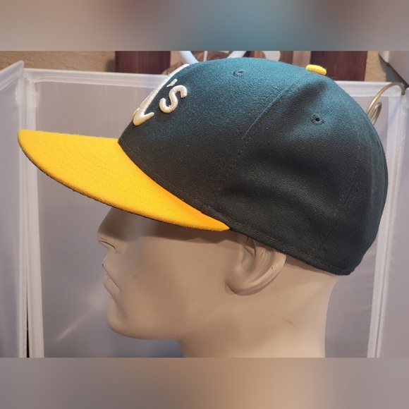 Oakland A's Hat New Era 59Fifty /New Era Fitted 7 Official On Field Cap - Picture 2 of 13